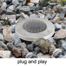 Load image into Gallery viewer, 2 PCS 20LEDs Outdoor Waterproof Solar Garden Light Lawn Buried Light, White Light, Yellow Light