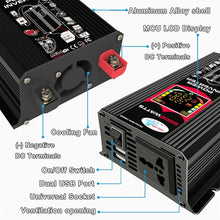 Load image into Gallery viewer, Home Solar Generator Inverter+30A Controller+18W 12V Solar Panel, Black 12V To 220V, Black 12V To 110V, Yellow 12V To 220V, Yellow 12V To 110V