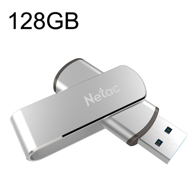 Netac U388 High Speed USB3.0 Metal Rotating Car Computer U Disk, 16GB, 32GB, 64GB, 128GB