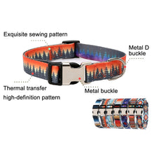 Load image into Gallery viewer, Pet Ethnic Style Polyester Cotton Print Pattern Collar, Size:, S: 1.5x27-43cm, M: 2.0x32-52cm, L: 2.5x38-61cm, XL: 2.5x43-71cm