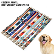 Load image into Gallery viewer, Pet Ethnic Style Polyester Cotton Print Pattern Collar, Size:, S: 1.5x27-43cm, M: 2.0x32-52cm, L: 2.5x38-61cm, XL: 2.5x43-71cm