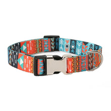 Load image into Gallery viewer, Pet Ethnic Style Polyester Cotton Print Pattern Collar, Size:, S: 1.5x27-43cm, M: 2.0x32-52cm, L: 2.5x38-61cm, XL: 2.5x43-71cm
