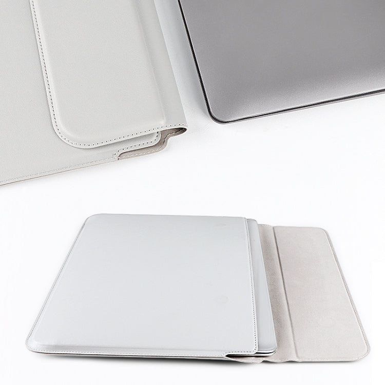 PU08DZ Leather Laptop Liner Bag with Stand Function, 13.3 inches, 14.1-15.4 inches
