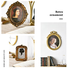 Load image into Gallery viewer, Retro Imitation Wood Home Decor Photo Frames, Spec:, Square-6 inches, Square-7 inches, Arched-6 inches, Arched-7 inches, Oval-6 inches, Oval-7 inches, Bow Round Box, A Model, B Model, C Model, D Model