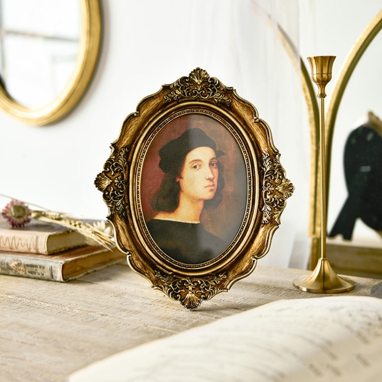 Retro Imitation Wood Home Decor Photo Frames, Spec:, Square-6 inches, Square-7 inches, Arched-6 inches, Arched-7 inches, Oval-6 inches, Oval-7 inches, Bow Round Box, A Model, B Model, C Model, D Model