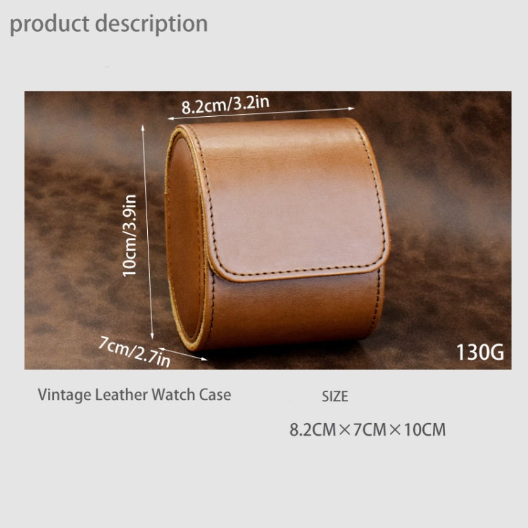 PU Leather Watch Protective Dustproof Display Box Portable Storage Box, Black, Brown