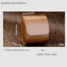 Load image into Gallery viewer, PU Leather Watch Protective Dustproof Display Box Portable Storage Box, Black, Brown