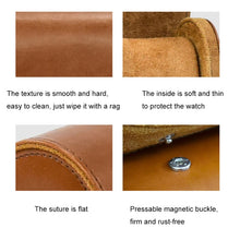 Load image into Gallery viewer, PU Leather Watch Protective Dustproof Display Box Portable Storage Box, Black, Brown