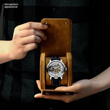 Load image into Gallery viewer, PU Leather Watch Protective Dustproof Display Box Portable Storage Box, Black, Brown