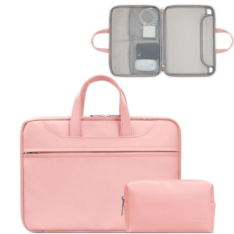 Baona BN-Q006 PU Leather Full Opening Laptop Handbag, For 11/12 inches, For 13/13.3/14 inches, For 15/15.6 inches, For 16/17 inches