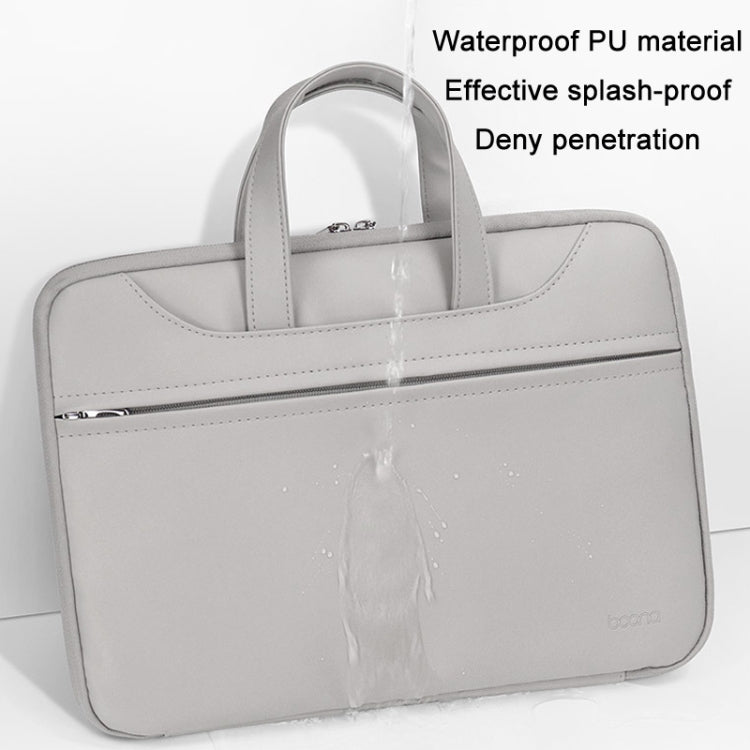 Baona BN-Q006 PU Leather Full Opening Laptop Handbag, For 11/12 inches, For 13/13.3/14 inches, For 15/15.6 inches, For 16/17 inches
