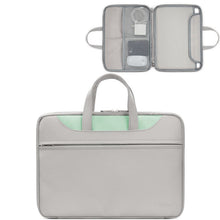Load image into Gallery viewer, Baona BN-Q006 PU Leather Full Opening Laptop Handbag, For 11/12 inches, For 13/13.3/14 inches, For 15/15.6 inches, For 16/17 inches