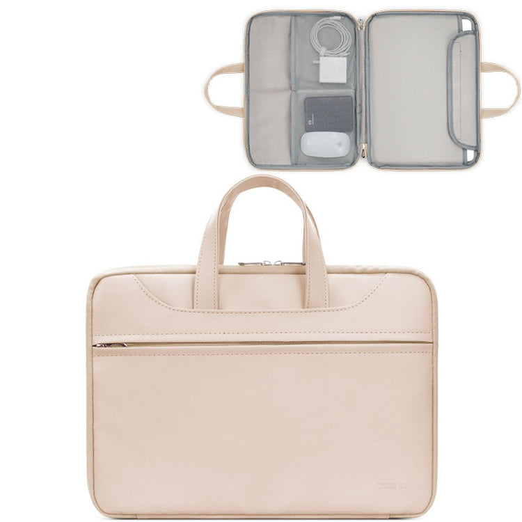 Baona BN-Q006 PU Leather Full Opening Laptop Handbag, For 11/12 inches, For 13/13.3/14 inches, For 15/15.6 inches, For 16/17 inches