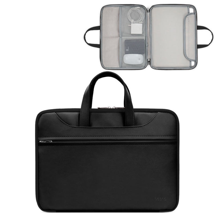 Baona BN-Q006 PU Leather Full Opening Laptop Handbag, For 11/12 inches, For 13/13.3/14 inches, For 15/15.6 inches, For 16/17 inches