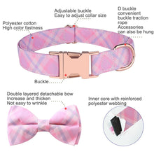 Load image into Gallery viewer, Rose Gold Buckle Pet Detachable Bow Collar, Size:, S 1.5x28-40cm, M 2.0x33-50cm, L 2.5x38-60cm, XL 2.5x43-70cm