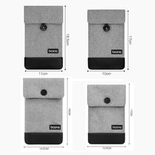 Load image into Gallery viewer, Baona Waterproof Data Cable Protective Bag, Spec:, Small (Gray), Small (Black), Large (Gray), Large (Black), Hidden Buckle Small (Gray), Hidden Buckle Small (Black), Hidden Buckle large (Gray), Hidden Buckle Large (Black)