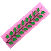 Load image into Gallery viewer, Long Strip Lace Tree Leaf  Fondant Silicone Mold, Long Strip Lace