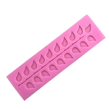 Load image into Gallery viewer, Long Strip Lace Tree Leaf  Fondant Silicone Mold, Long Strip Lace