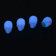 Load image into Gallery viewer, 1 Sets Car Tire Luminous Valve Cap Motorcycle Skull Valve Core Cap, 1 Set Red, 1 Set Blue, 1 Set Green, 1 Set Yellow