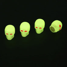 Load image into Gallery viewer, 1 Sets Car Tire Luminous Valve Cap Motorcycle Skull Valve Core Cap, 1 Set Red, 1 Set Blue, 1 Set Green, 1 Set Yellow