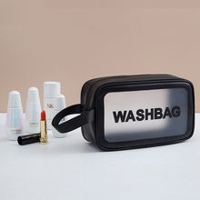 Load image into Gallery viewer, 2 PCS Frosted Translucent Waterproof Storage Bag Cosmetic Bag Swimming Bag Wash Bag, Black M, Black M 2 Handles, Black L, Pink S, Pink M, Pink M 2 Handles, Pink L, White S, White M, White M 2 Handles, White L, Blue S, Blue M, Blue M 2 Handles, Blue L