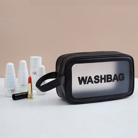 2 PCS Frosted Translucent Waterproof Storage Bag Cosmetic Bag Swimming Bag Wash Bag, Black M, Black M 2 Handles, Black L, Pink S, Pink M, Pink M 2 Handles, Pink L, White S, White M, White M 2 Handles, White L, Blue S, Blue M, Blue M 2 Handles, Blue L