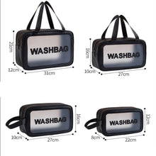 Load image into Gallery viewer, 2 PCS Frosted Translucent Waterproof Storage Bag Cosmetic Bag Swimming Bag Wash Bag, Black M, Black M 2 Handles, Black L, Pink S, Pink M, Pink M 2 Handles, Pink L, White S, White M, White M 2 Handles, White L, Blue S, Blue M, Blue M 2 Handles, Blue L