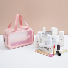 Load image into Gallery viewer, 2 PCS Frosted Translucent Waterproof Storage Bag Cosmetic Bag Swimming Bag Wash Bag, Black M, Black M 2 Handles, Black L, Pink S, Pink M, Pink M 2 Handles, Pink L, White S, White M, White M 2 Handles, White L, Blue S, Blue M, Blue M 2 Handles, Blue L