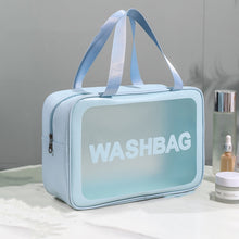 Load image into Gallery viewer, 2 PCS Frosted Translucent Waterproof Storage Bag Cosmetic Bag Swimming Bag Wash Bag, Black M, Black M 2 Handles, Black L, Pink S, Pink M, Pink M 2 Handles, Pink L, White S, White M, White M 2 Handles, White L, Blue S, Blue M, Blue M 2 Handles, Blue L