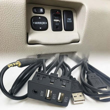 Load image into Gallery viewer, Car Universal Modification Dual USB +AUX Interface Charging Seat, USB+USB+AUX