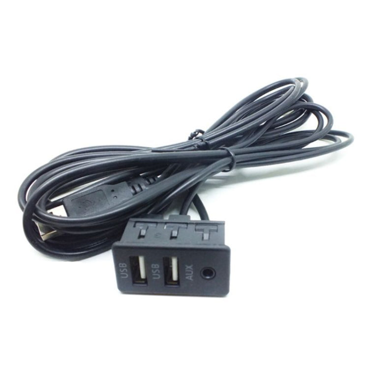 Car Universal Modification Dual USB +AUX Interface Charging Seat, USB+USB+AUX