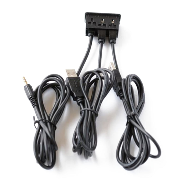 Car Universal Modification Dual USB +AUX Interface Charging Seat, USB+USB+AUX