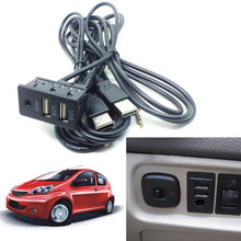 Load image into Gallery viewer, Car Universal Modification Dual USB +AUX Interface Charging Seat, USB+USB+AUX