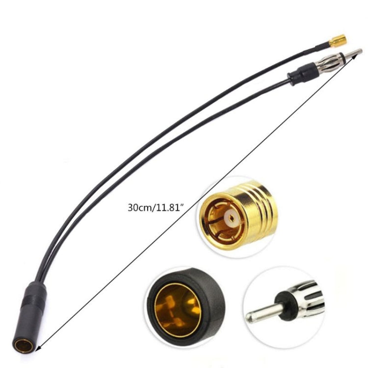 30cm Car Universal DAB+FM Antenna Adapter Cable, DAB+FM Antenna Adapter Cable