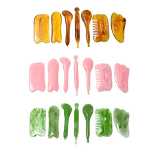 Load image into Gallery viewer, 7PCS/Set Facial Tendon Stick Facial Scraping Board Meridian Acupuncture Pen, Green, Pink, Amber