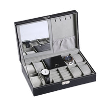 Load image into Gallery viewer, 8-Bit Watch Display Storage Box Necklace Ring Jewelry Box With Mirror, 8-Bit Watch Display Box