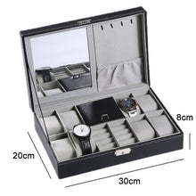 Load image into Gallery viewer, 8-Bit Watch Display Storage Box Necklace Ring Jewelry Box With Mirror, 8-Bit Watch Display Box