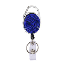 Load image into Gallery viewer, Ceramic Clay Pull Buckle Metal Retractable Keychain Document Buckle, Light Green, Shiny Black, Lake Blue, Deep Blue, Red, Black, White, Pink, AB