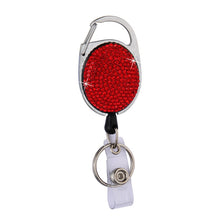 Load image into Gallery viewer, Ceramic Clay Pull Buckle Metal Retractable Keychain Document Buckle, Light Green, Shiny Black, Lake Blue, Deep Blue, Red, Black, White, Pink, AB