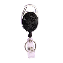 Load image into Gallery viewer, Ceramic Clay Pull Buckle Metal Retractable Keychain Document Buckle, Light Green, Shiny Black, Lake Blue, Deep Blue, Red, Black, White, Pink, AB