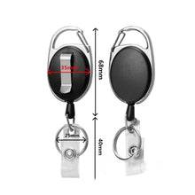 Load image into Gallery viewer, Ceramic Clay Pull Buckle Metal Retractable Keychain Document Buckle, Light Green, Shiny Black, Lake Blue, Deep Blue, Red, Black, White, Pink, AB
