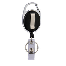 Load image into Gallery viewer, Ceramic Clay Pull Buckle Metal Retractable Keychain Document Buckle, Light Green, Shiny Black, Lake Blue, Deep Blue, Red, Black, White, Pink, AB