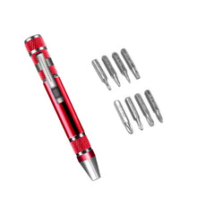 Load image into Gallery viewer, 8 In 1 Screwdriver Aluminum Alloy Combination Disassembly Pen Repair Screwdriver, 8 In 1 Blue, 8 In 1 Red, 8 In 1 Black, 8 In 1 Silver