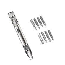 Load image into Gallery viewer, 8 In 1 Screwdriver Aluminum Alloy Combination Disassembly Pen Repair Screwdriver, 8 In 1 Blue, 8 In 1 Red, 8 In 1 Black, 8 In 1 Silver