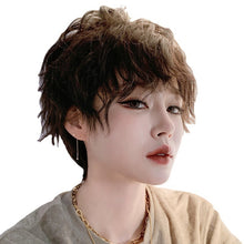 Load image into Gallery viewer, Women Tinfoil Permed Natural Fluffy Full Head Cover Wig