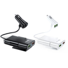 Load image into Gallery viewer, 2PCS QC3.0 Four Ports Fast 5V 8A Car Charger Back Seat Charger, 2PCS+Black, 2PCS+White