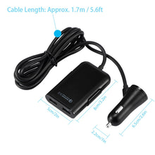 Load image into Gallery viewer, 2PCS QC3.0 Four Ports Fast 5V 8A Car Charger Back Seat Charger, 2PCS+Black, 2PCS+White