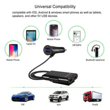 Load image into Gallery viewer, 2PCS QC3.0 Four Ports Fast 5V 8A Car Charger Back Seat Charger, 2PCS+Black, 2PCS+White