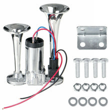 Load image into Gallery viewer, ST-1018S 600DB 12V Double-tube Metal Conjoined Electric Pump Car Horn with Relay, ST-1018S 12V