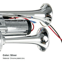Load image into Gallery viewer, ST-1018S 600DB 12V Double-tube Metal Conjoined Electric Pump Car Horn with Relay, ST-1018S 12V